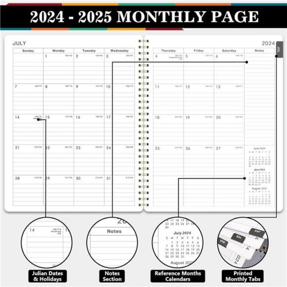 Planner 2024-2025– Academic Weekly & Monthly Planner, Jul 2024 - Jun 2025 - Picture 3 of 7